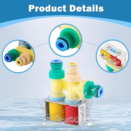 Miniatura 6 de WPW10238100 W10238100 y WPW10341320 W10341320 Válvula de entrada de agua para refrigerador compatible con Whirlpool, Kenmore, Kitchen-Aid