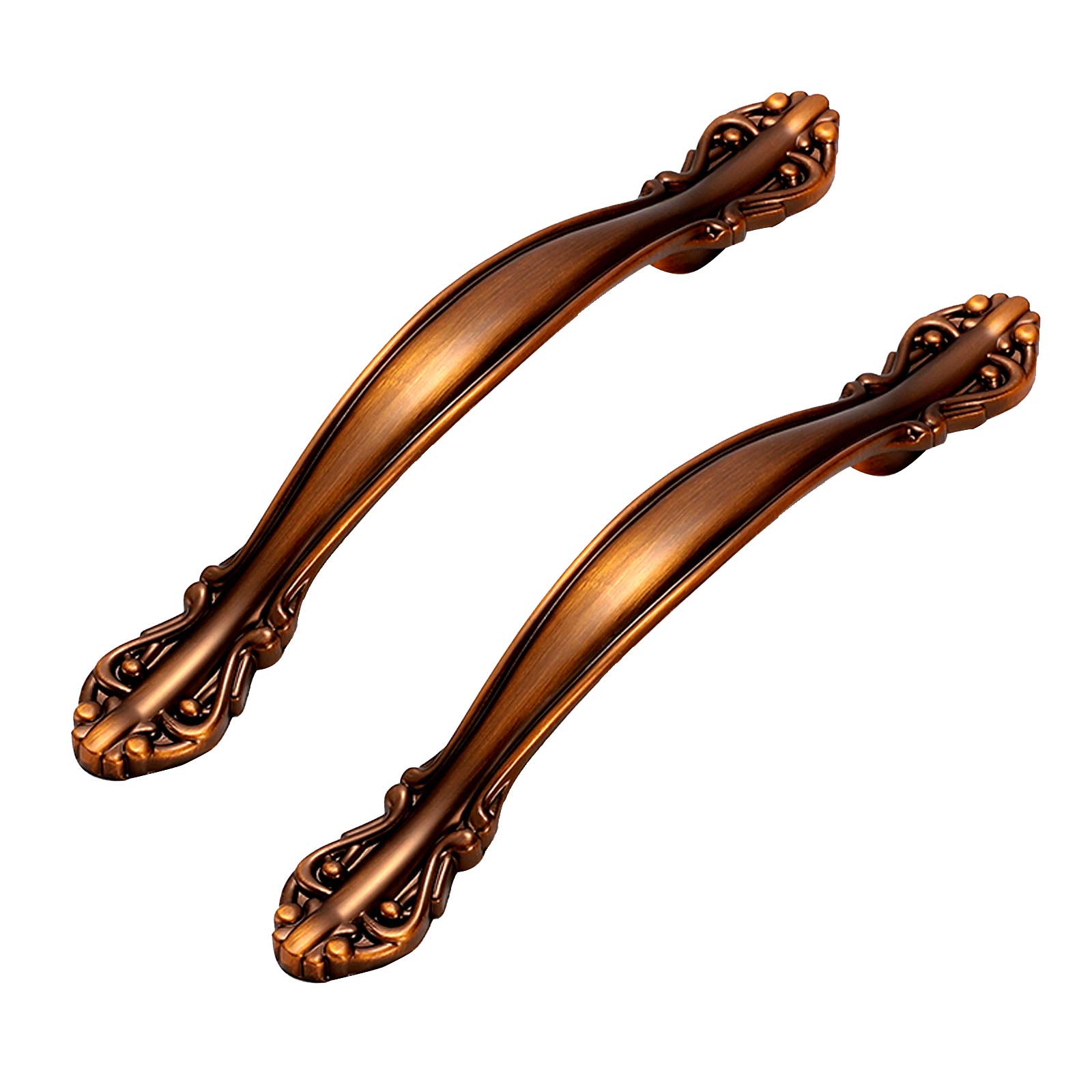 Stnyanxd One Color Antique Cabinet Drawer Handles 2Pcs, For Kitchen Bathroom Bedroom Cabinet Door, Zinc Alloy Drawer Pulls Country Style(Hole Distance:96mm)