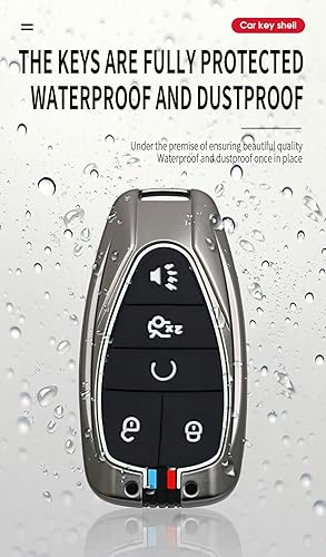Miniatura 7 de ontto Funda de llave de coche compatible con accesorios Chevrolet, funda de metal para llavero compatible con Chevrolet Equinox Malibu Cruze Camaro