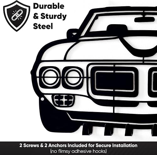 Miniatura 4 de MOOH Llavero de automóvil para pared, llavero de metal para automóvil con 6 ganchos, regalo único para hombres, mujeres, amantes de los automóviles