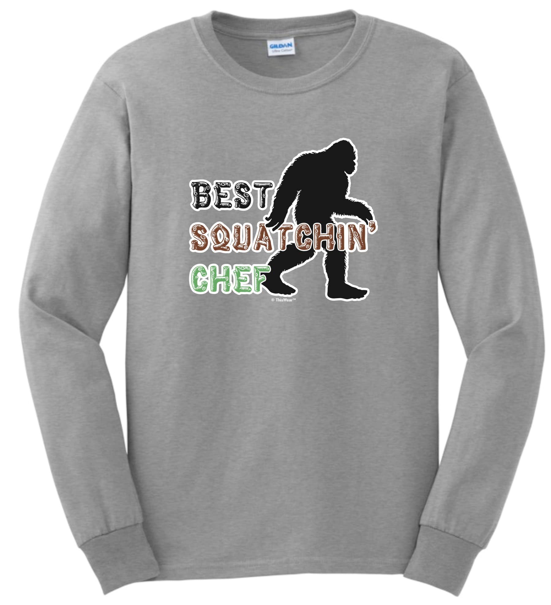 Chef Gifts for Women Best Squatchin Chef Long Sleeve T-Shirt Small Sport Grey