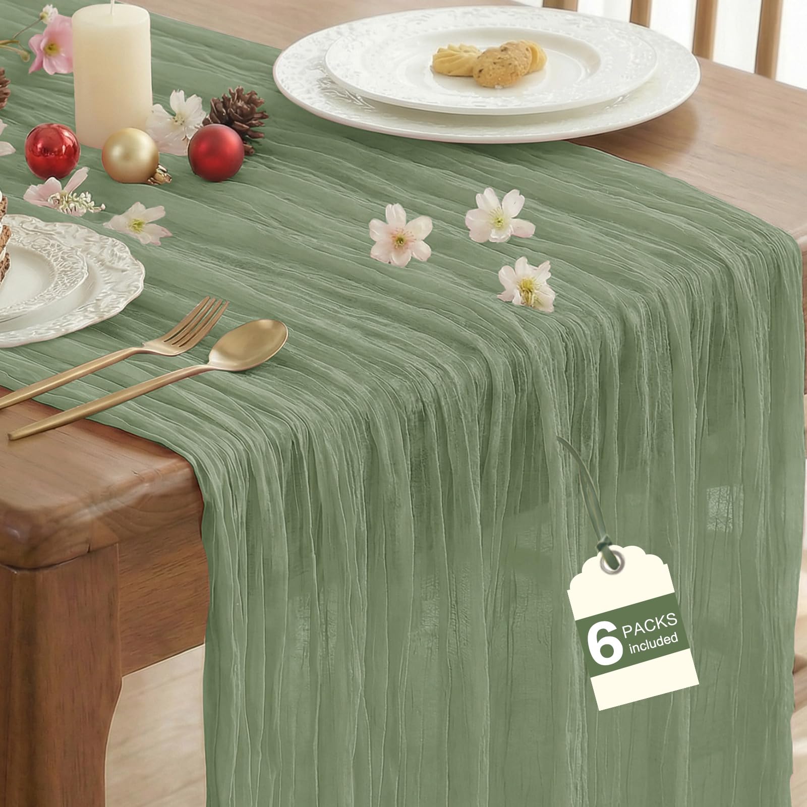 Pink Cheesecloth Table Runners - Fall Party Decor -28