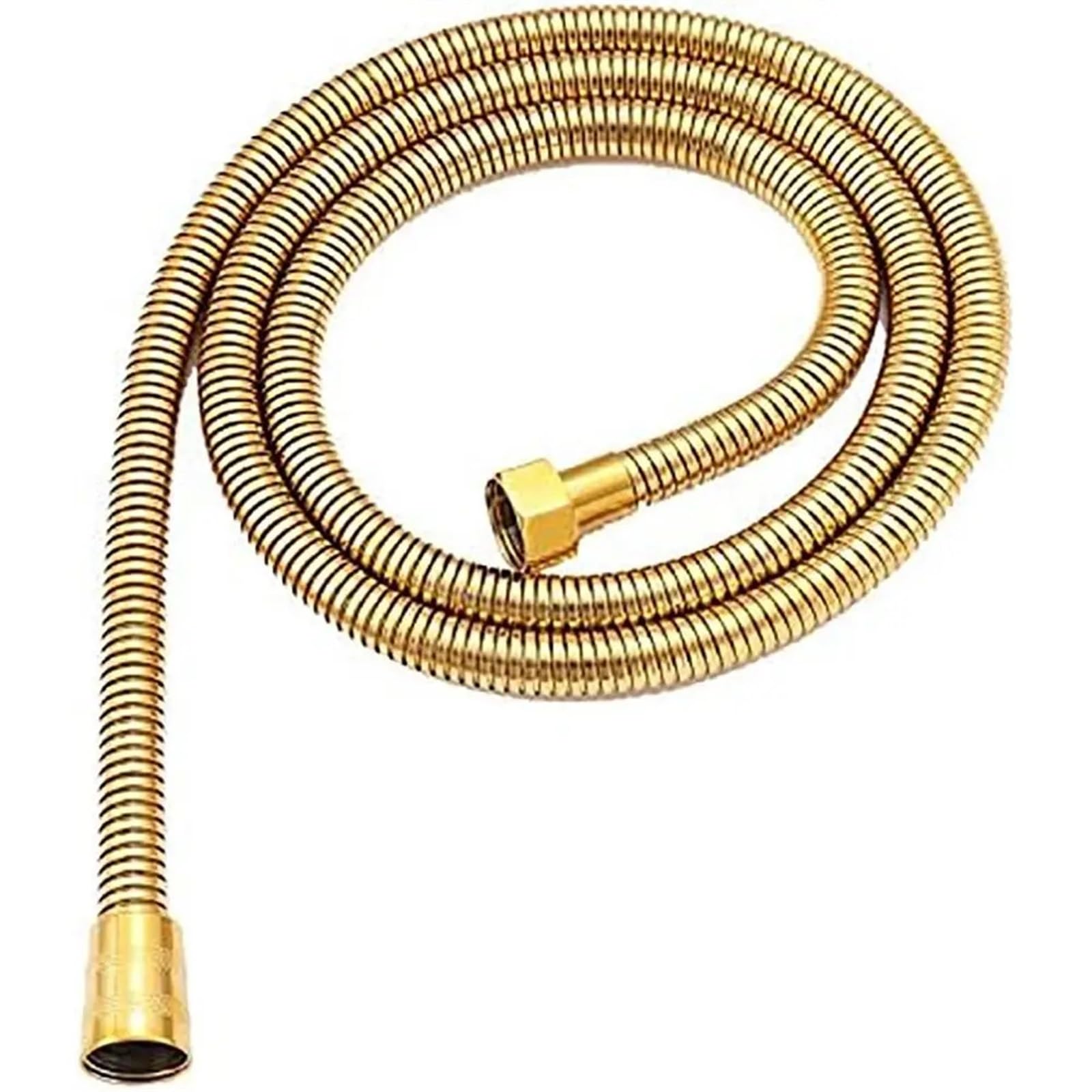 Flexo Ducha Manguera de ducha de acero inoxidable de 1,5/2m, repuesto de alta presión, tubo de cifrado de pulverización, Universal, titanio dorado Universal(2m)