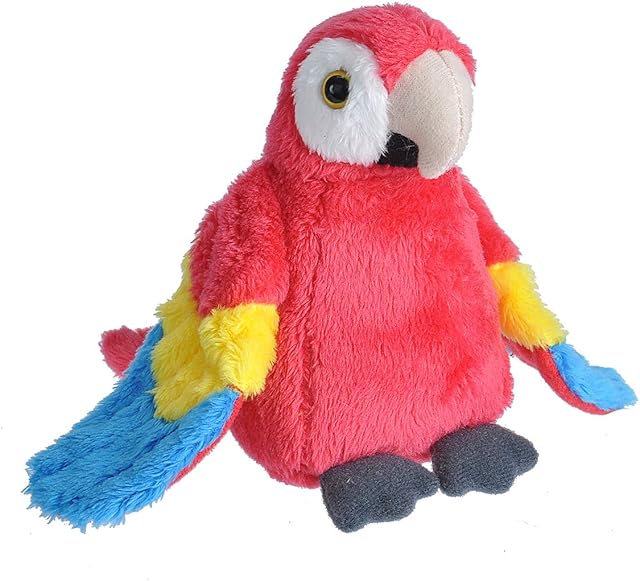 Wild Republic 23367 Plush Macaw Scarlet, Cuddlekins Cuddly Lil´s Toys, Kids Gifts, 13 cm, Multi