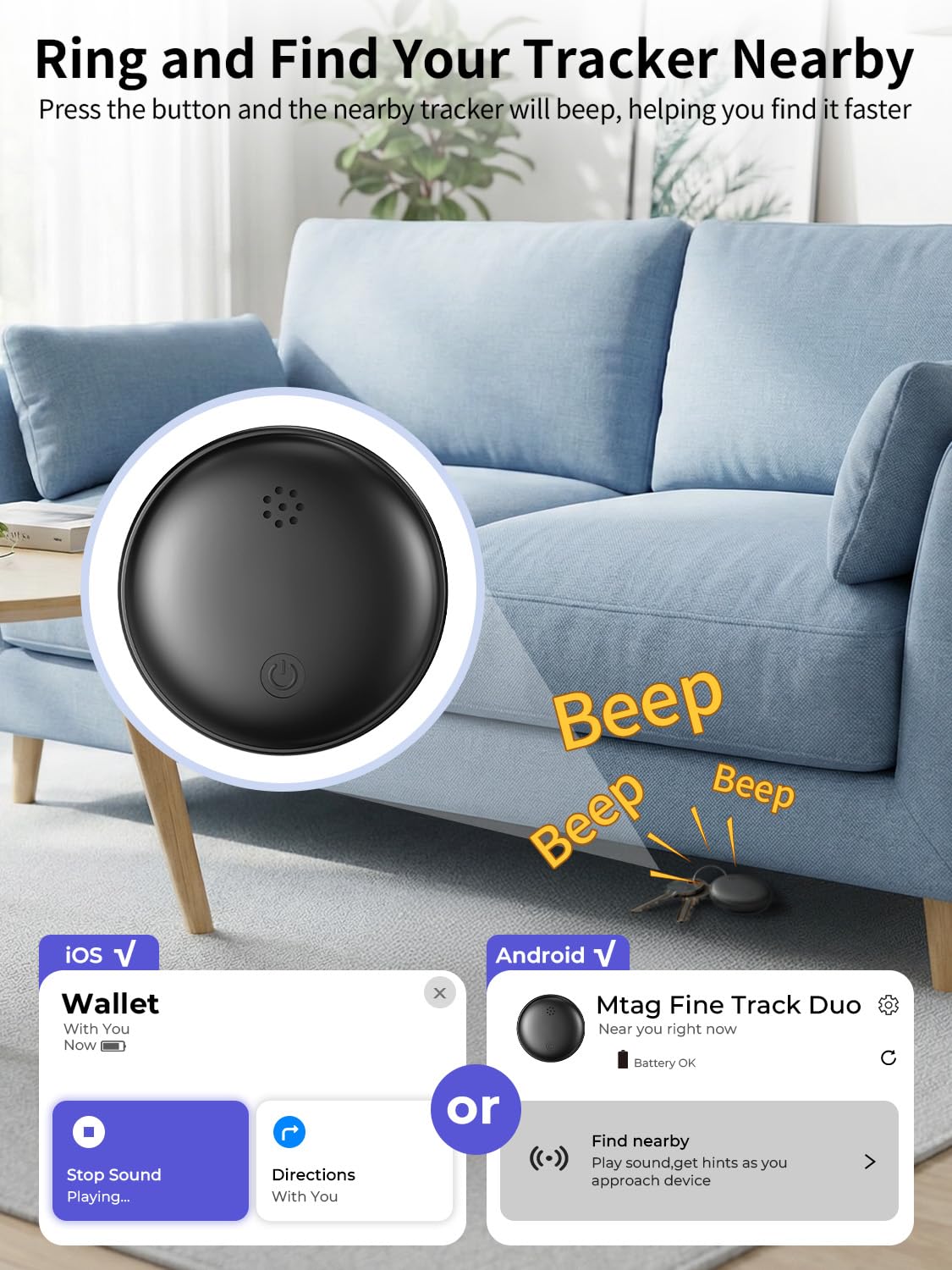 GPS Tracker for Vehicles, Magnetic Car Tracker Compatible with iOS and Android, Global Positioning Hidden Car Tracker, Built-in Ultra-Strong Magnet, IP67 Water-Resistant, No Subscription or Fees - 4