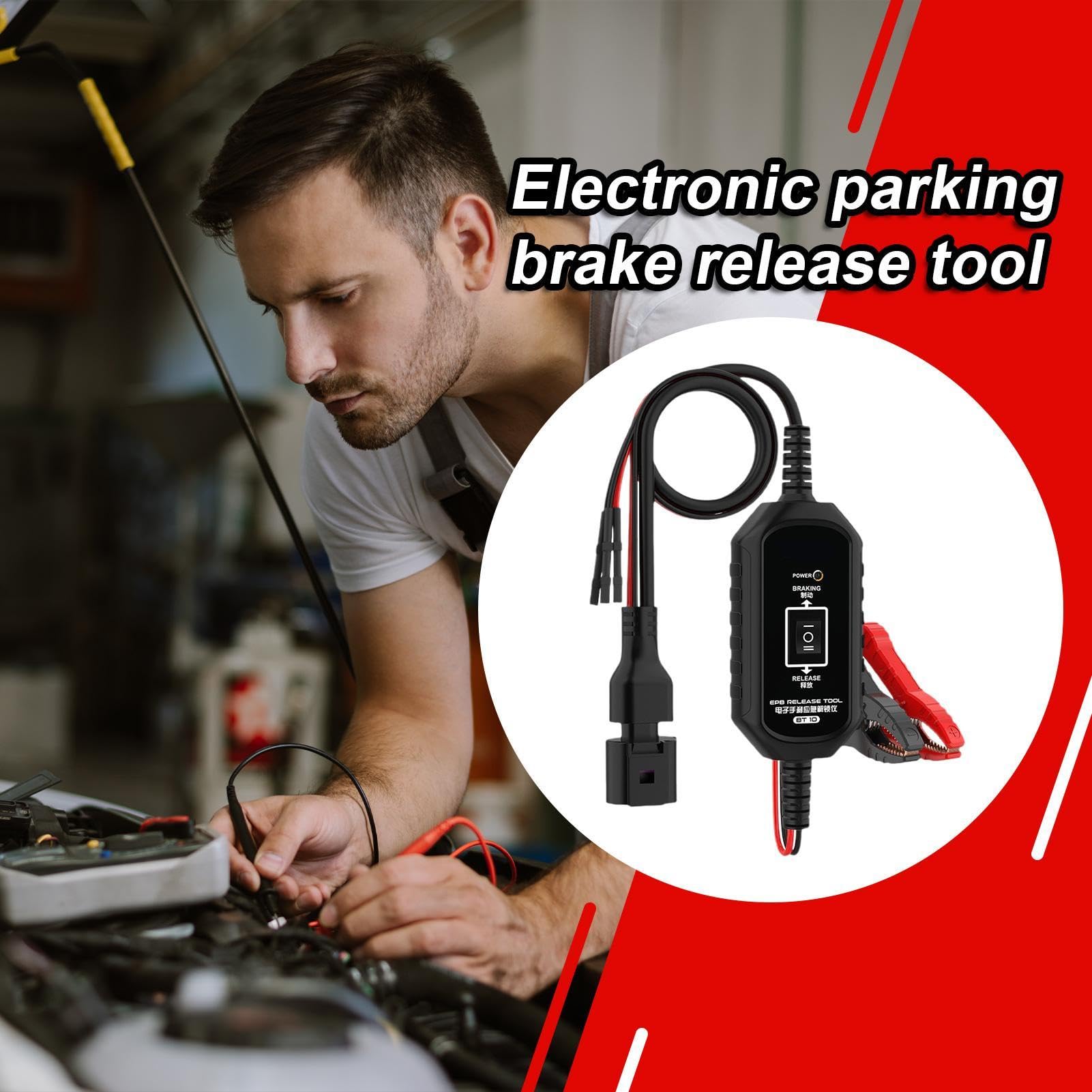 Strumento Retrattore per Freno di Stazionamento Elettrico Attrezzatura | Strumento Sblocco Freno Con Protezione Da Sovracorrente Adatto a Garage, Officina, Meccanici