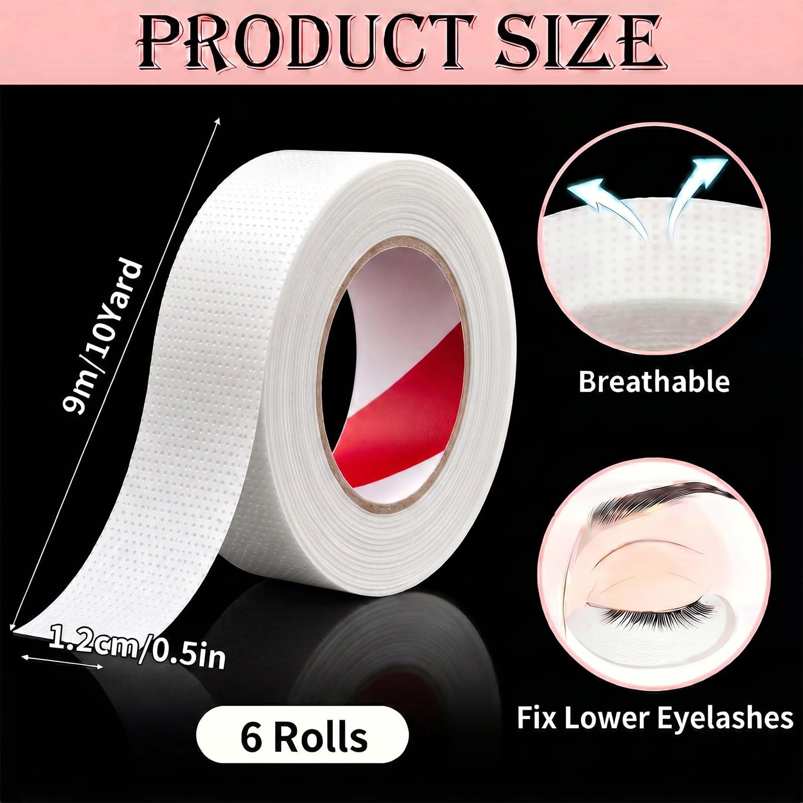 6 Rollos Cinta de PestañAs, Lash Tape Para PestañAs Microporoso by Obeyalash (Cinta De PestañAs JP)