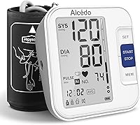 Alcedo B21 Upper Arm Blood Pressure Monitor - Accurate Automatic Digital BP Cuff, Large LCD Screen, Talking Function, 2x120 Memory