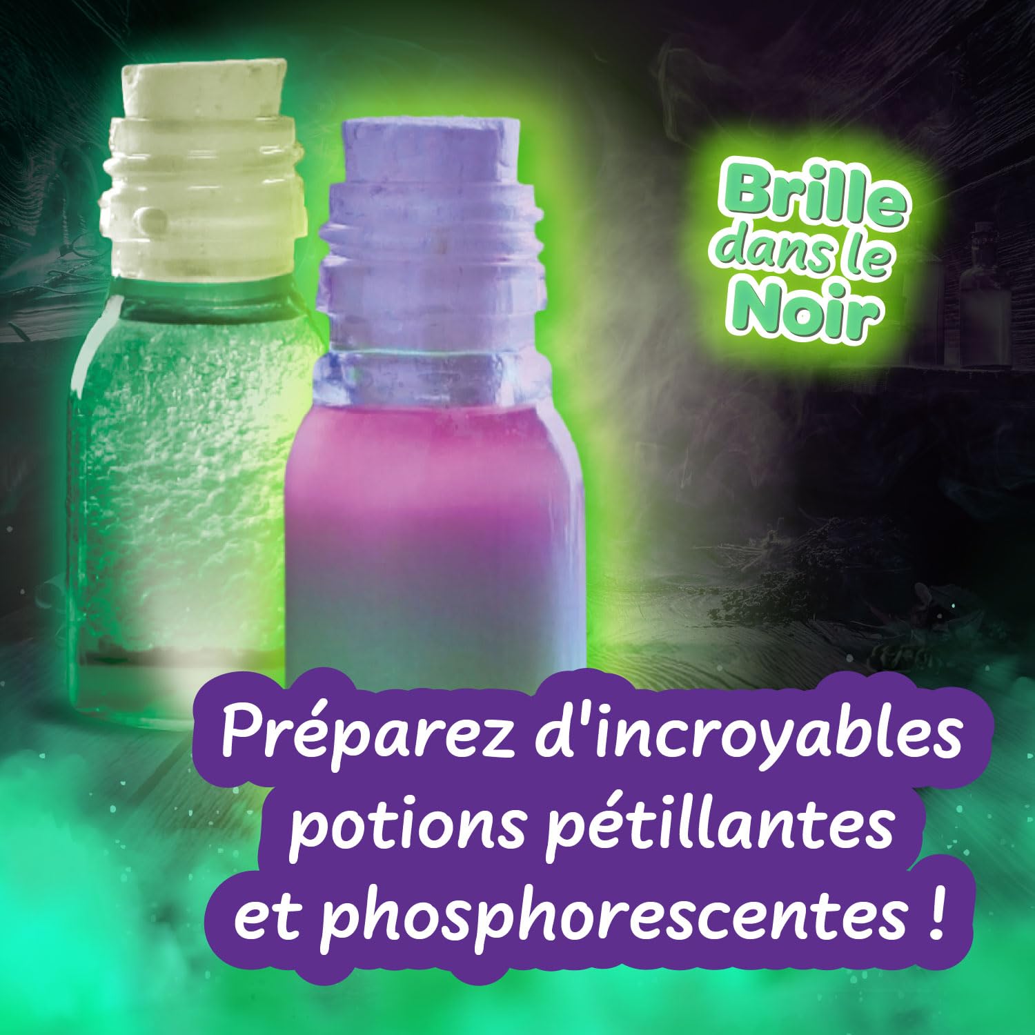 Science4you Mini Potions Magiques – Kit Scientifique pour Enfants 8-12 Ans, Potions Qui Brillent dans le Noir
