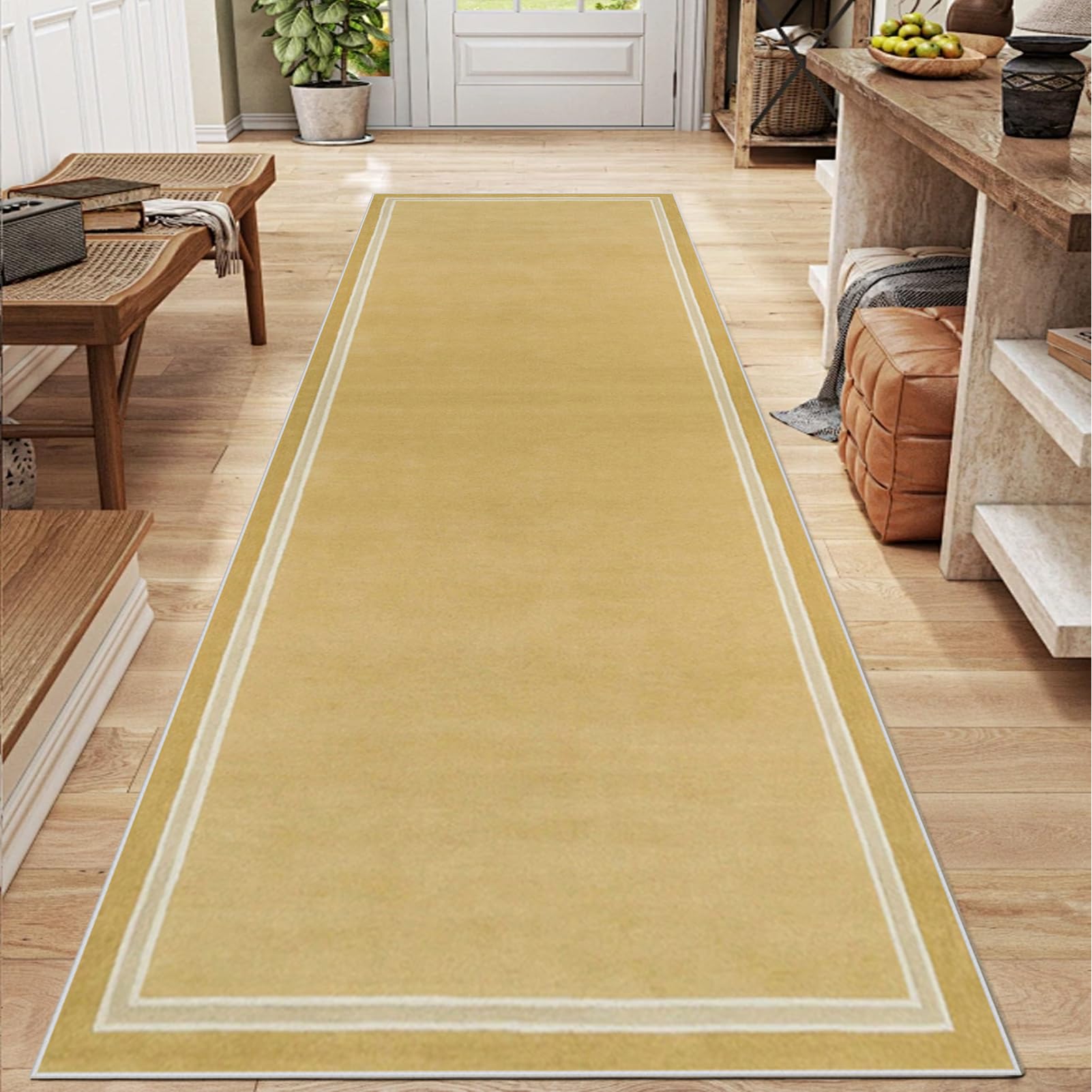 Hallway Runner Rug Non Slip 60 x 130 cm Long Hall Runner Kitchen Rug Washable Heavy duty Corridor Rugs Absorbent Short Pile Narrow Carpet Runner for Entryway Sink Hallways Dining Areas Carpets โ image 1