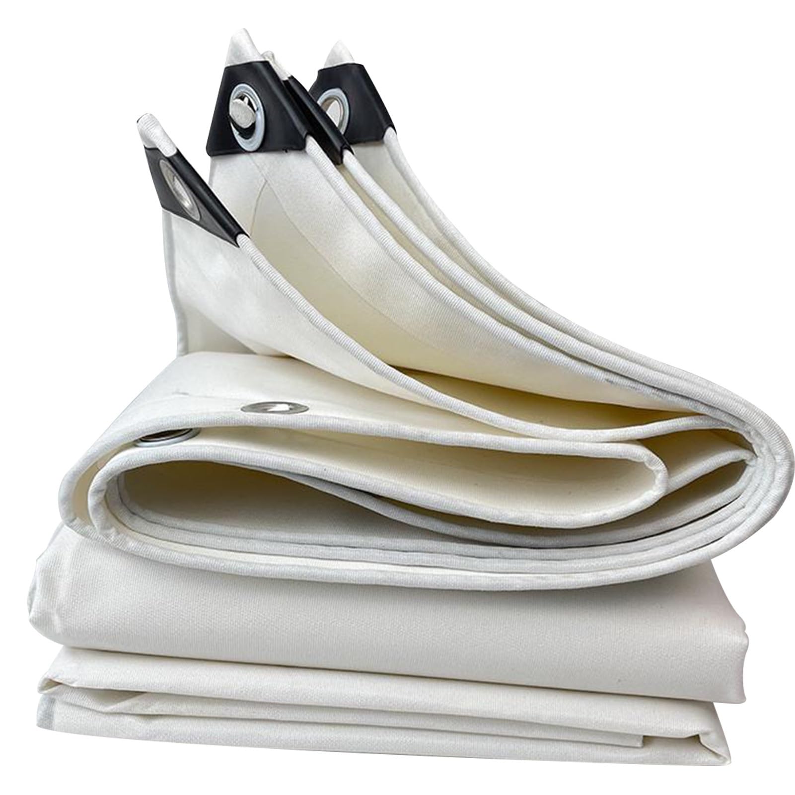 Grande telone Bianco ombreggiante in Tela 2x2,5 m, 3x3 m, 3x4 m, Pieghevole, Antipioggia, per Campeggio, Veranda, Patio o Campeggio all'aperto, Telo di Fondo Resistente con occhiel