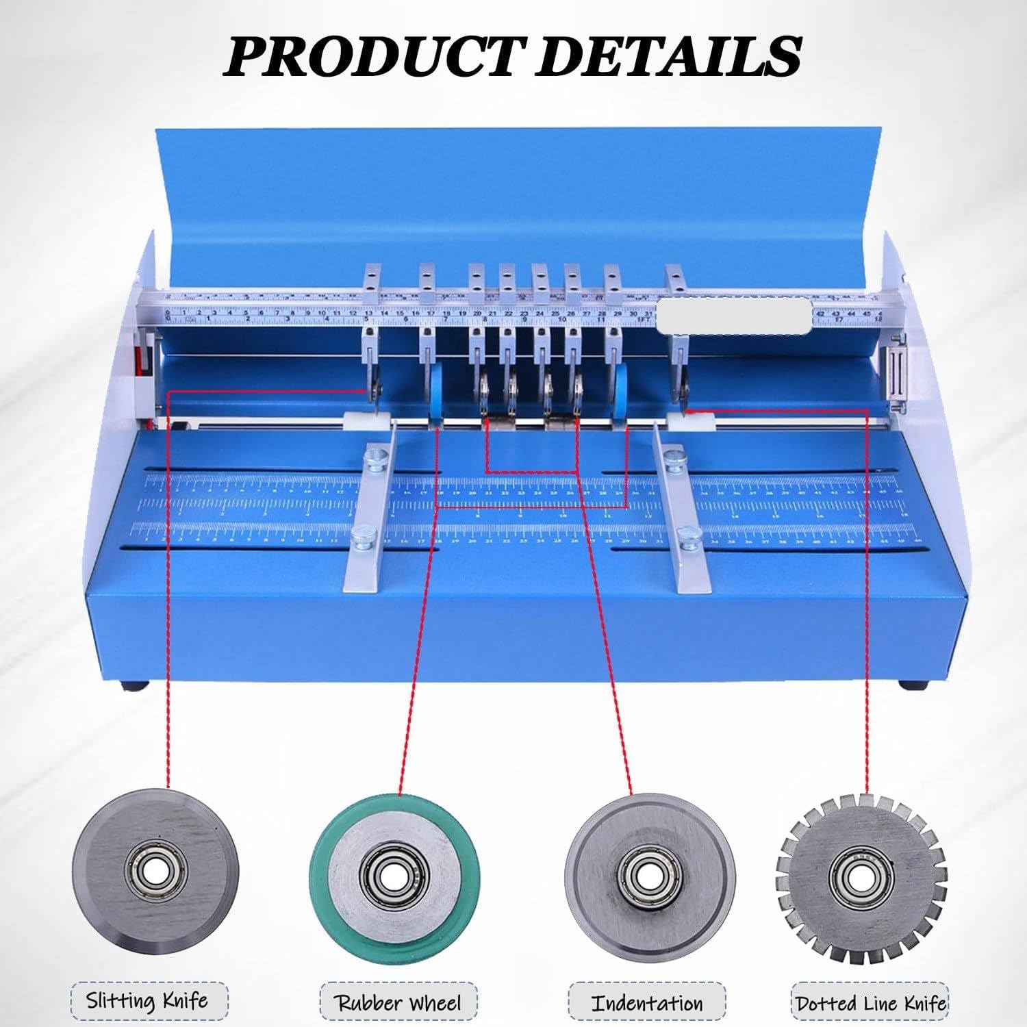 Máquina perforadora eléctrica 3 en 1, perforadora de papel resistente, para documentos, cartón, 520 mm