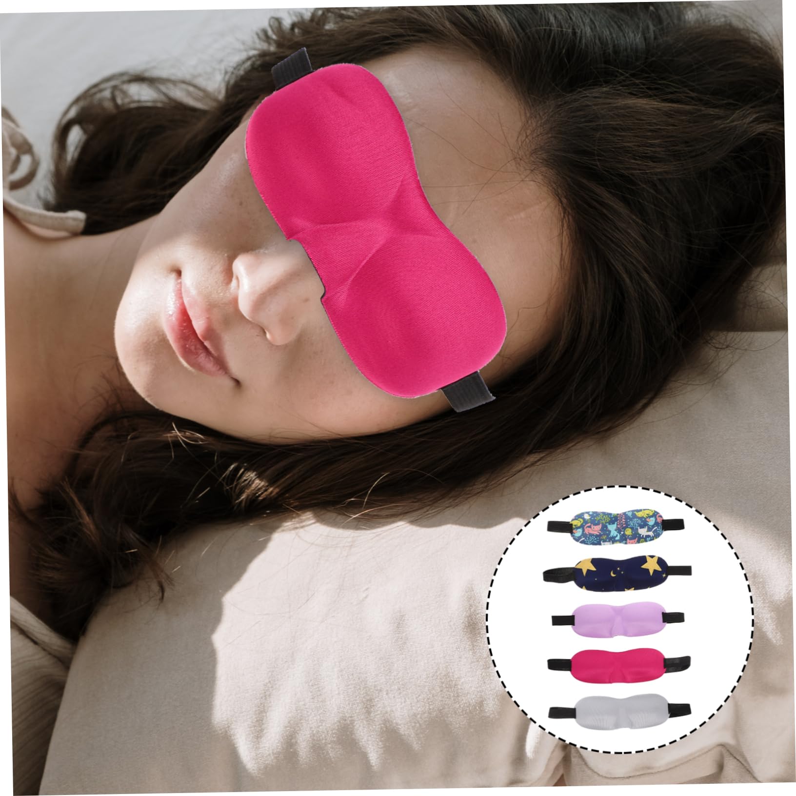 KOMBIUDA 20pezzi Maschera Da Sonno Per Ragazzo Ragazza Leggera e Traspirante Da Vari Colori Copriocchi Per Riposo e Relax Per Naps e Viaggi Assicura Sonno Profondo Luce