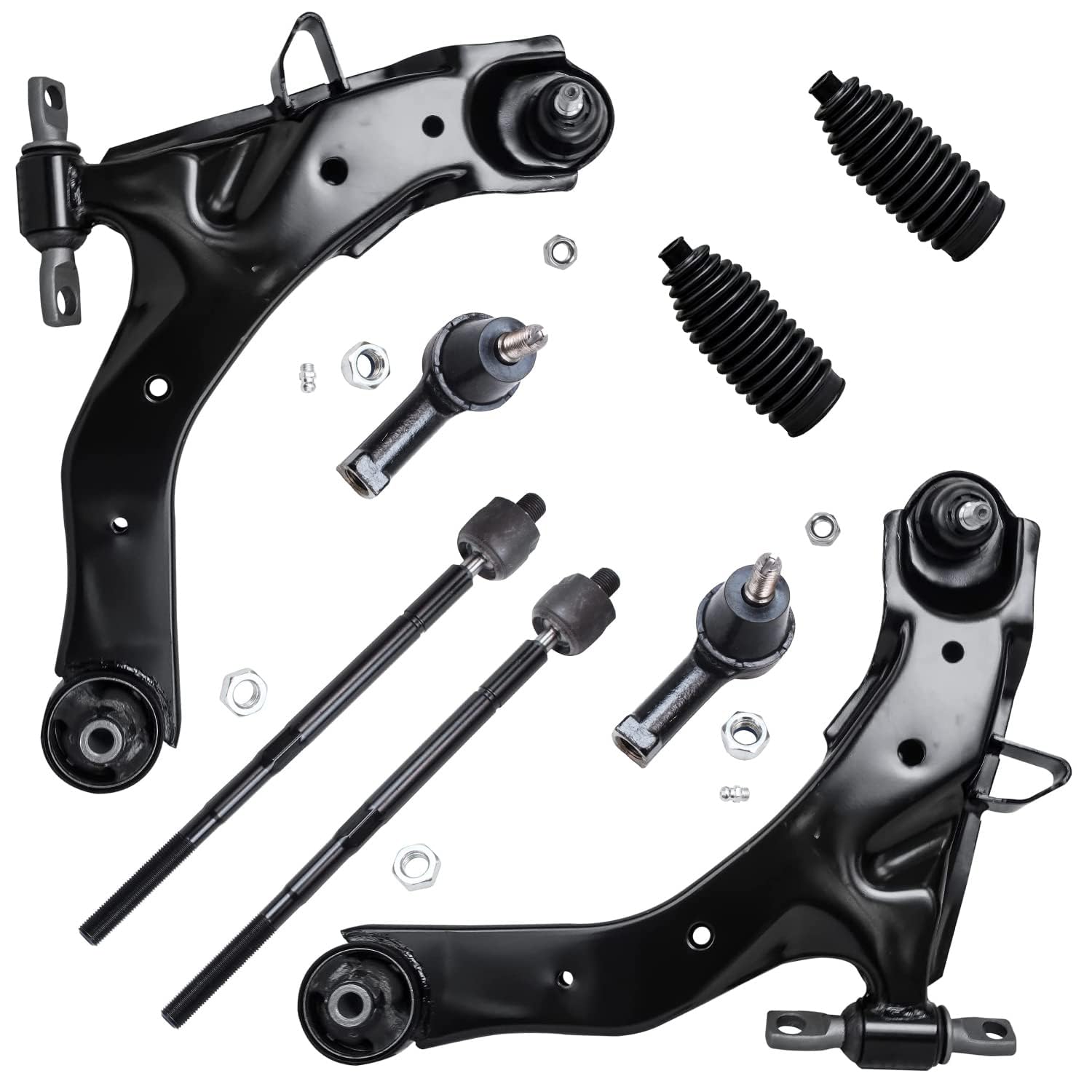 Detroit Axle - 8pc Front End Control Arms Kit for Hyundai Elantra 01-06, 2
