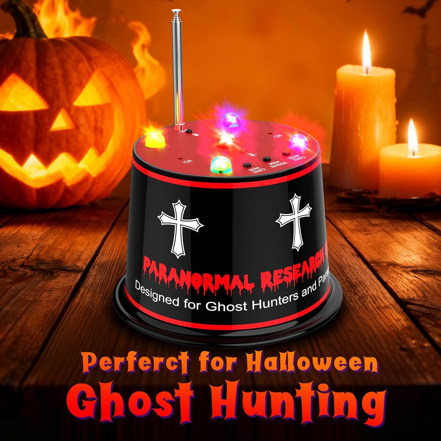 Advanced Ghost Hunting EMF Detector – Enhanced Magnetic Field Amplifier, ±1°C ATDD Temperature Tracking, Auto Calibration, 5-Level Sensitivity, 9V Battery Included