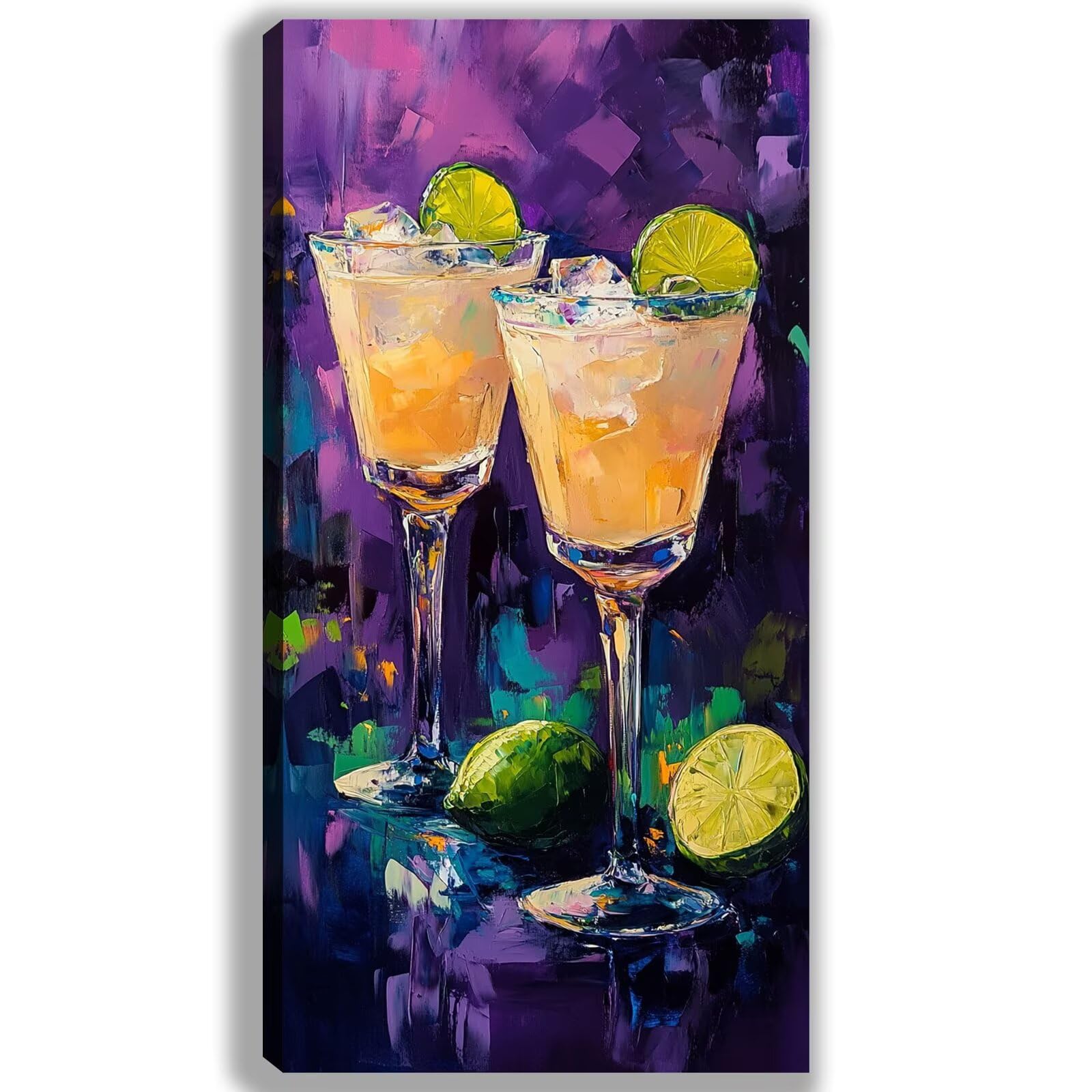 Malen nach Zahlen Erwachsene Großes Format 60x120cm, Cocktail Panorama DIY Malset Komplettset auf Leinwand, Ohne Rahmen Acryl Ölgemälde Malen nach Zahlen Landschaft, Geschenk für Frauen,w-1056k
