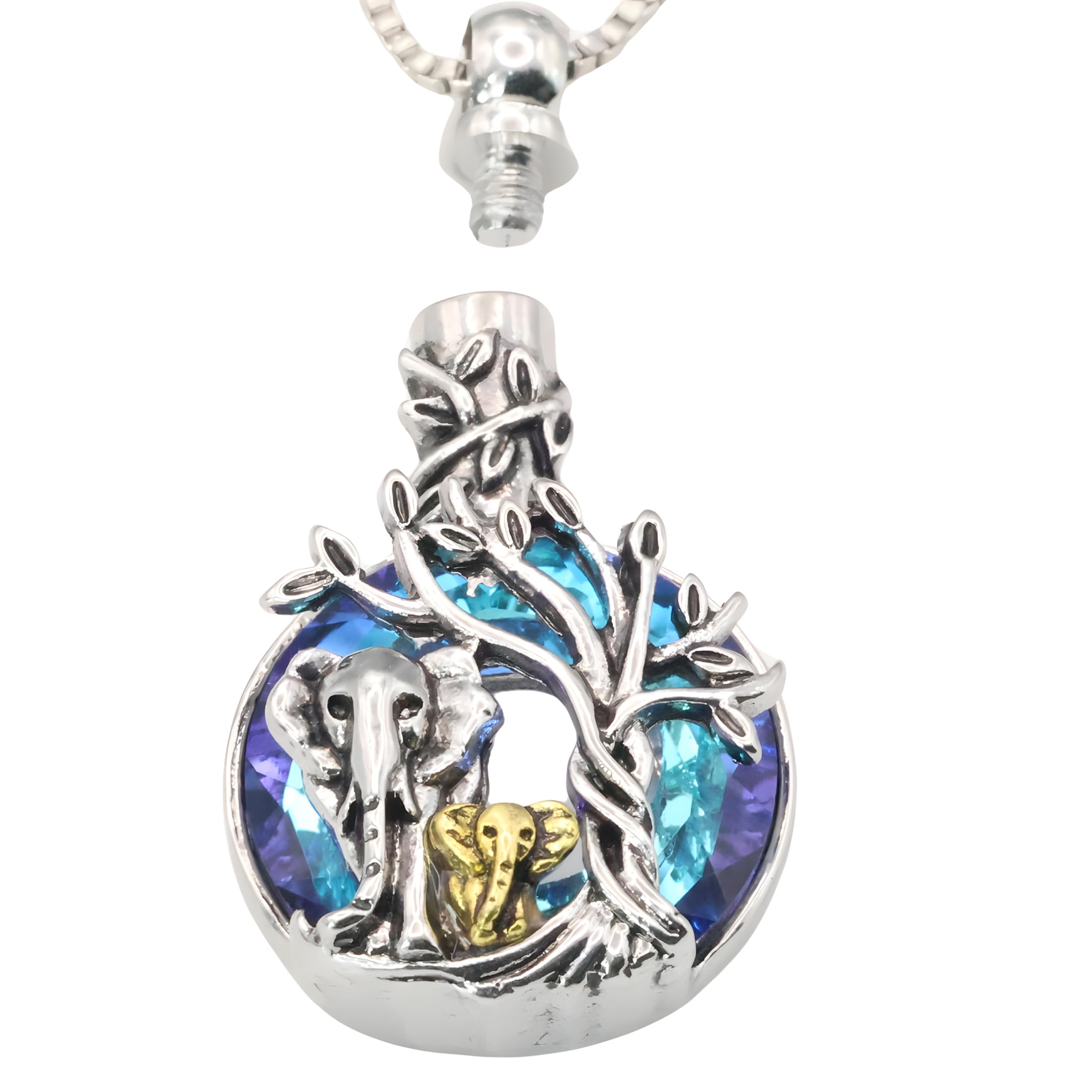Collier pour cendres souvenir éléphant, pendentif urne protecteur B262
