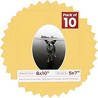 Vista 26 de Tapete de 8 x 10 pulgadas, corte biselado para fotos de 5 x 7 pulgadas, con apertura de tablero de fotos ovalado blanco precortado, sin ácidos, mate