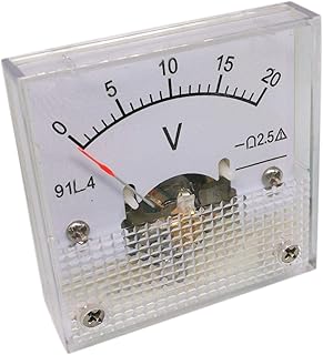 AC 0-20V Square Analog Volt Pointer Needle Panel Meter Voltmeter 91L4