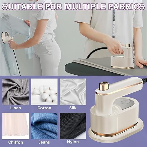 Miniatura 5 de Mini plancha de vapor portátil de mano para ropa, micro plancha de viaje, plancha de vapor giratoria de 180, plancha de vapor 2 en 1, planchado en