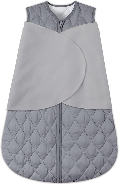 BSTOPPT Newborn Sleep Sack Baby Swaddle,3-Way Adjustable Wearable Blanket,Swaddling Sleeping Bag,TOG 2.5 (Gray