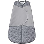 BSTOPPT Newborn Sleep Sack Baby Swaddle,3-Way Adjustable Wearable Blanket,Swaddling Sleeping Bag,TOG 2.5 (Gray, 6-12 Months)