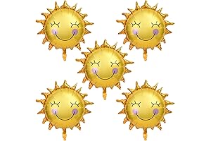 Sun Flower Foil Balloons Smiley Sunshine Sun Aluminum Balloon Birthday Wedding Decoration...
