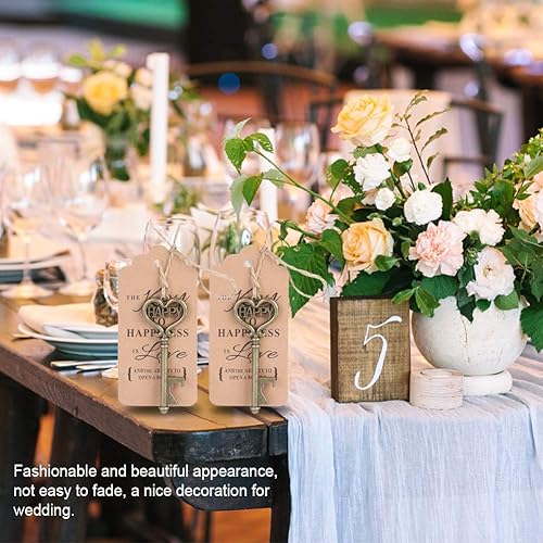 Miniatura 5 de Alvinlite 10 piezas de abrebotellas con llave, esqueleto, vintage, recuerdos de boda con tarjeta de acompañante, regalo de recuerdo de boda (cobre