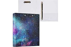 3 Ring Galaxy Nebula Binder Organizer Nonstick Round Rings
