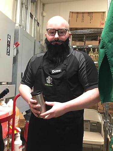 Miniatura 2 de Barba falsa de Halloween, disfraz divertido para fiesta de disfraces, barba negra Chong Bigote peluca de Halloween, Negro -