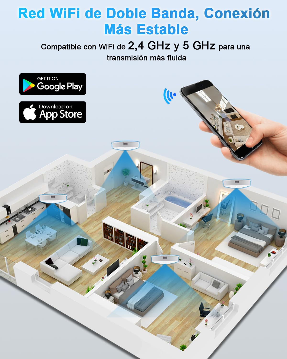 Cámara Espía WiFi 5G, Mini Camara Oculta 1080P HD, Mini Cámaras de Vigilancia Inalambricas, Camara Camuflada WiFi con Visión Nocturna Detección De Movimiento para Interior