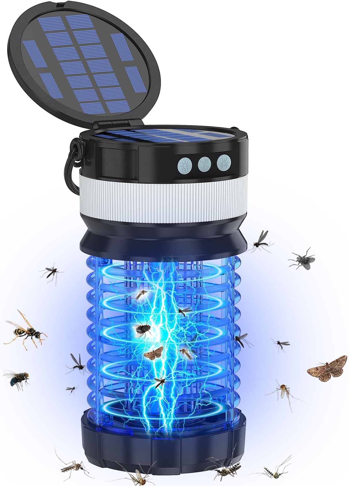 Solar Bug Zapper Outdoor, Waterproof Mosquito Zapper