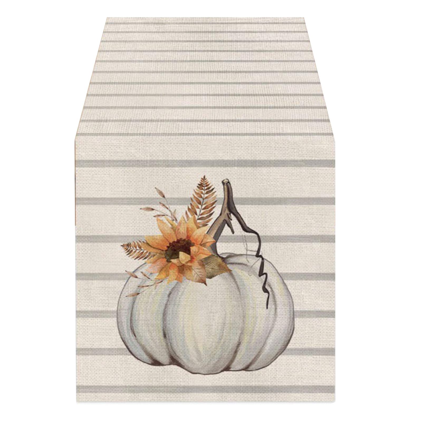 Yhplxyuus Thanksgiving Table Runners Festive Fall Pumpkin Leaves Print Table Decor for Dining Thanksgiving Home Decorations Runner Fall Pumpkin Decor Cover Home Decorations Dining Cloth
