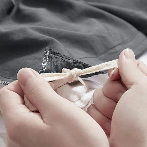 Miniatura 5 de Nestl Juego de funda de edredón estilo bohemio tamaño Queen de 90 x 90 pulgadas con cierre de cremallera, juego de 3 piezas que incluye 1 funda de