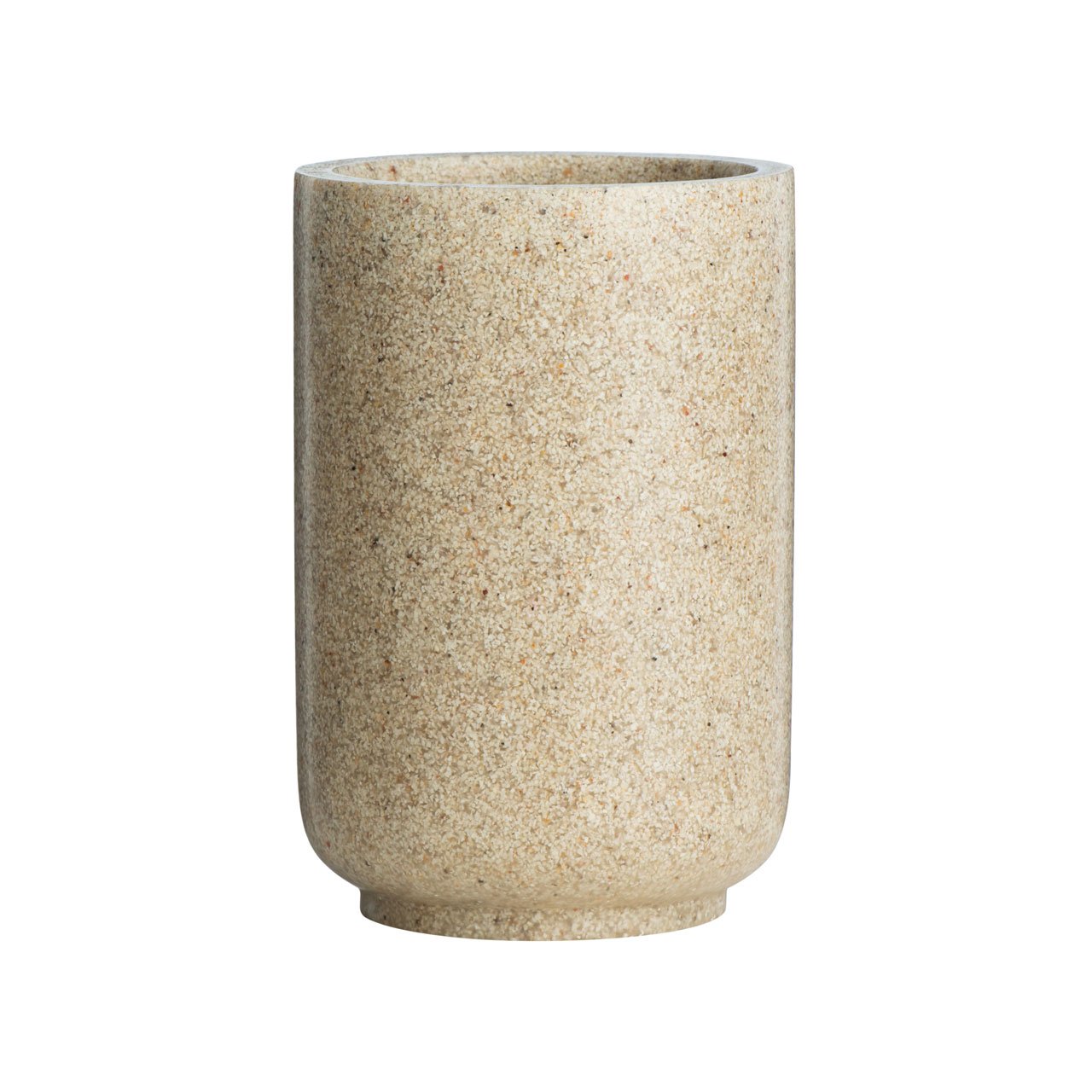 Premier Housewares Toothbrush Tumbler Toothbrush Holder Polyresin Natural Stone Toothbrush Cup Toothbrush Holders Cotton Pads Holder H11xw7xd7