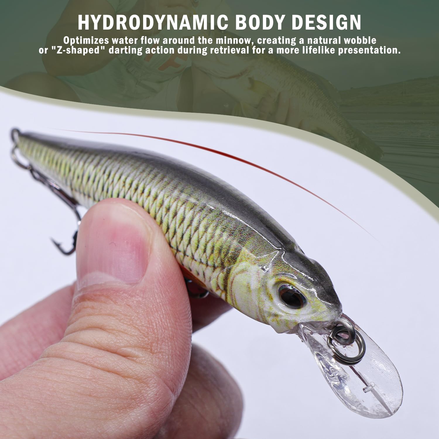 Wobbler Lucio Set,Minnow Flotante de 9.0cm/9.0g con Recubrimiento Biomimético, Ideal para Lanzamientos de Media y Larga Distancia, Amantes de la Pesca