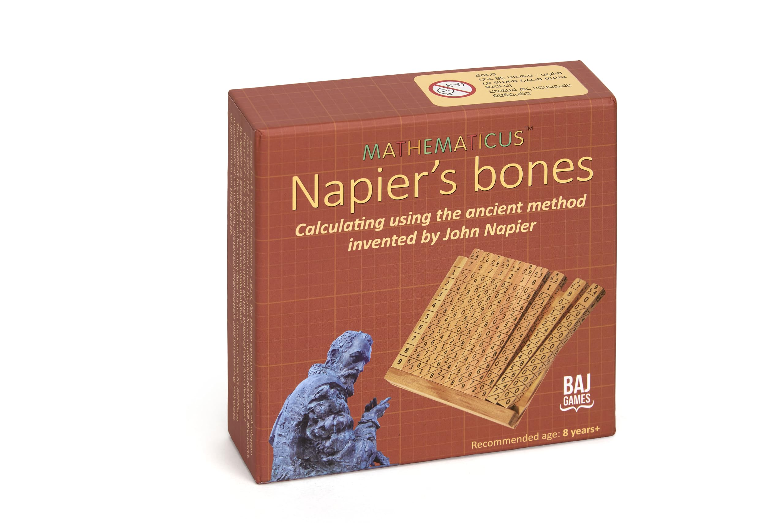 Napier's Bones - Juego matemático educativo para cálculos con método antiguo, a partir de 8 años