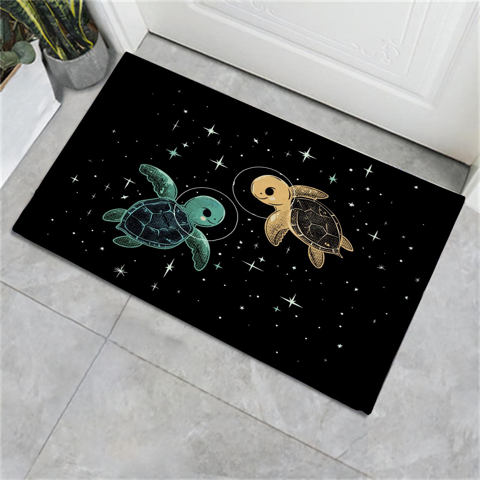 Paillasson super absorbant tortue de mer pour une entrée propre 80x120cm