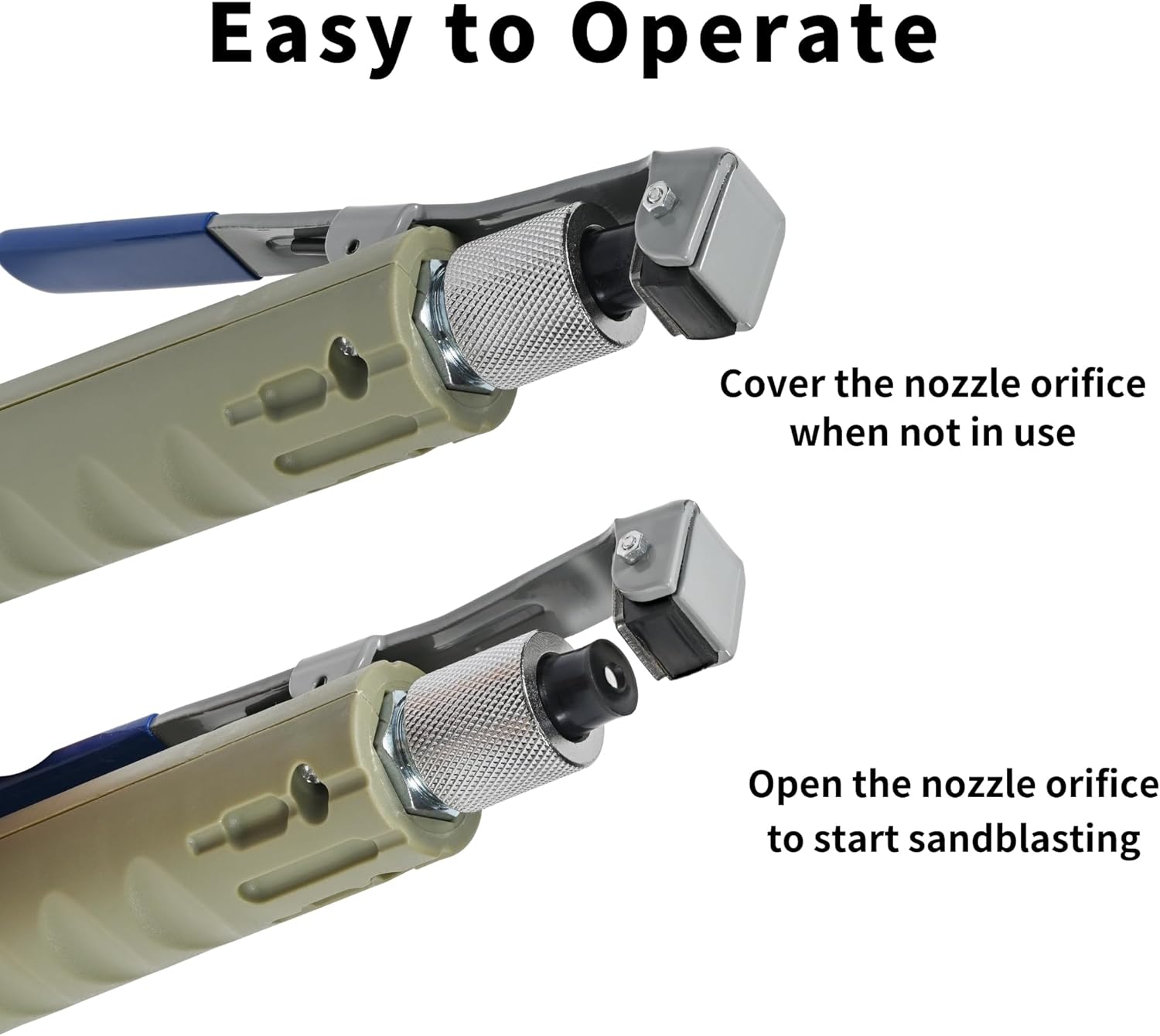 Sand Blaster Gun, Sandblasting Gun with 4X Ceramic Tip Abrasive Sandblaster Gun Kit with Nozzles (2/2.5/3/3.5mm) to Deburr Remove Rust Paint Stain