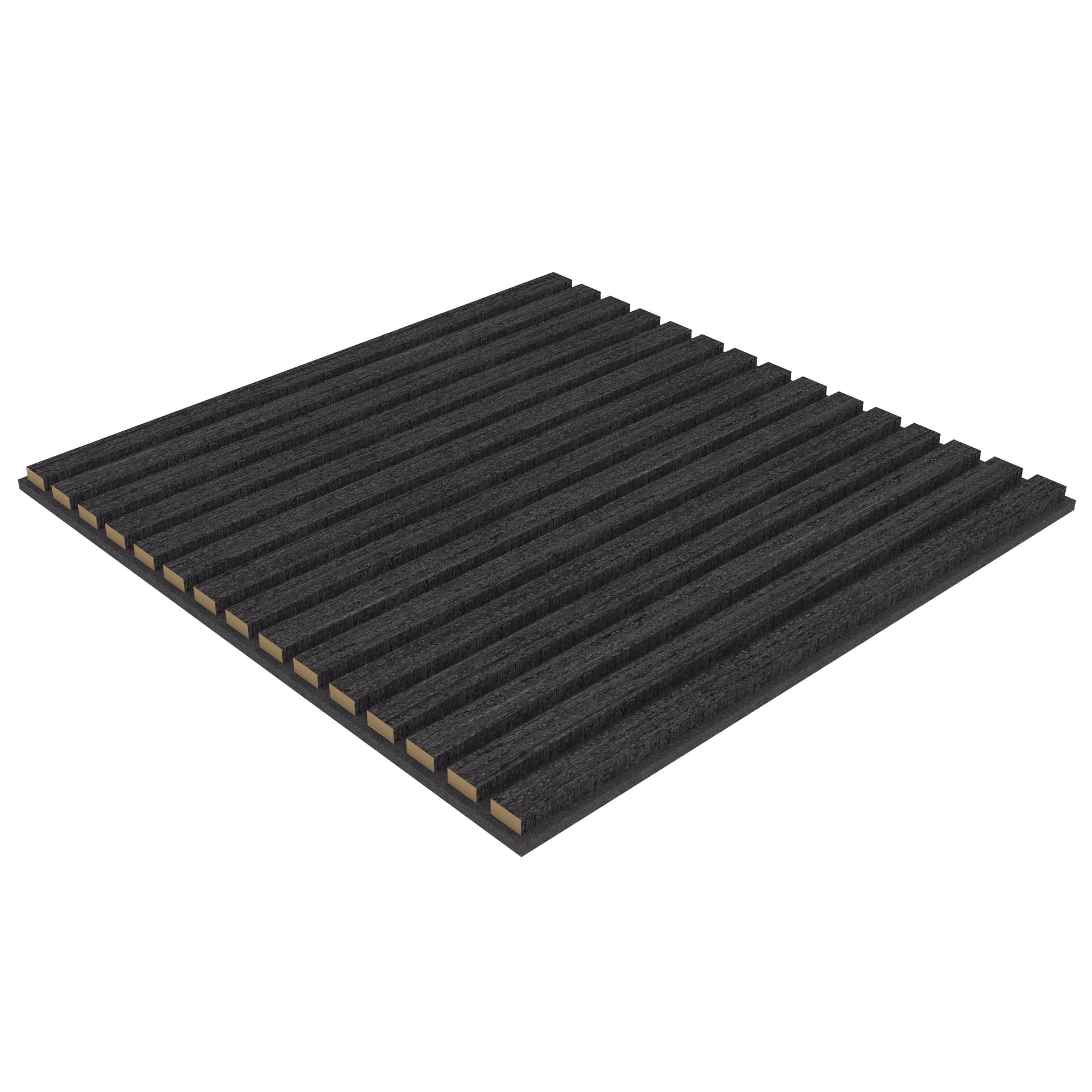 Tuda Grass Direct Black | Acoustic Wall Wood Veneer Panels Tiles Series 1 - Sample