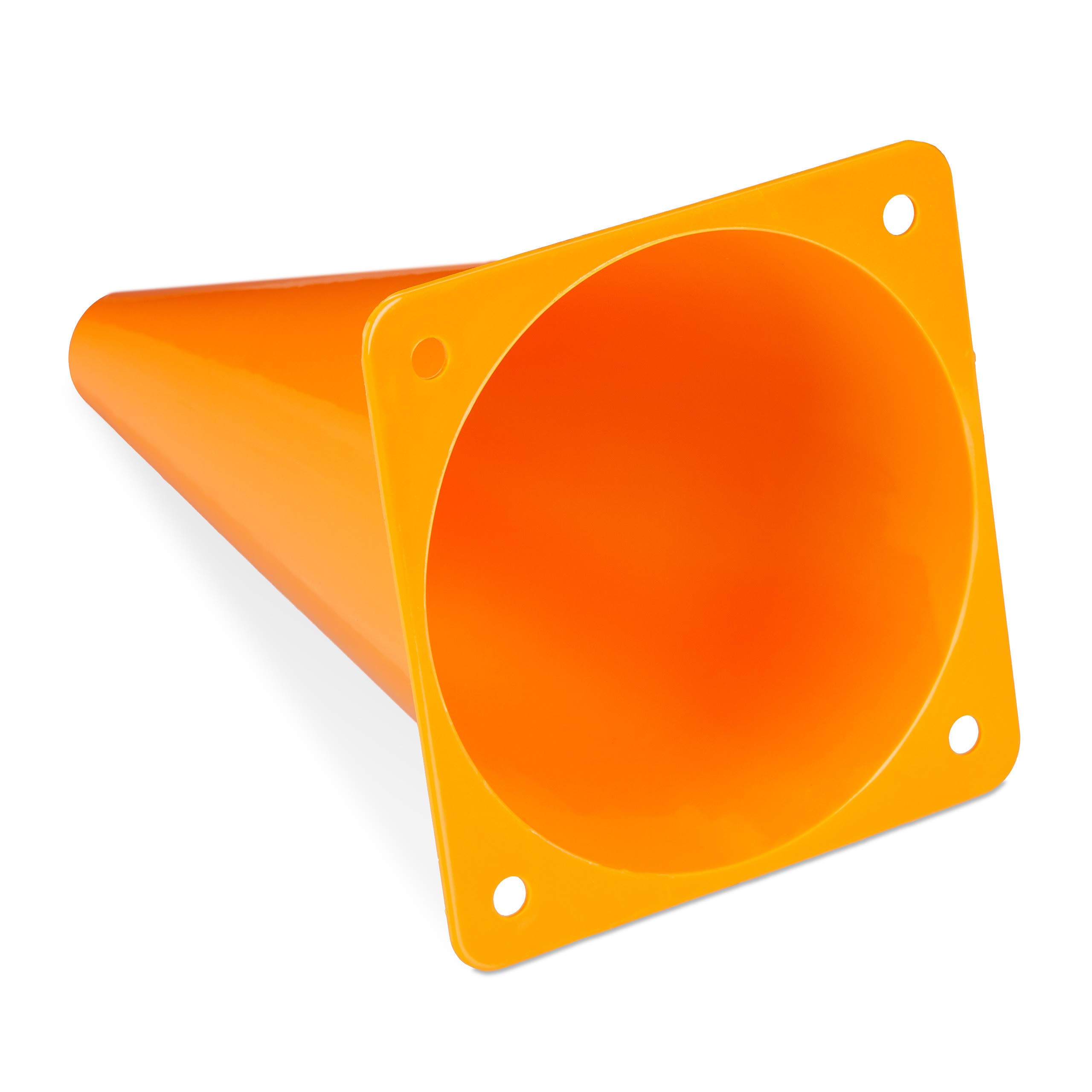 Relaxdays Coni Stradali, Set 48 Conetti per Allenamento di Calcio, Cani, Sport a Cavallo, Birilli, Bambini, Arancioni