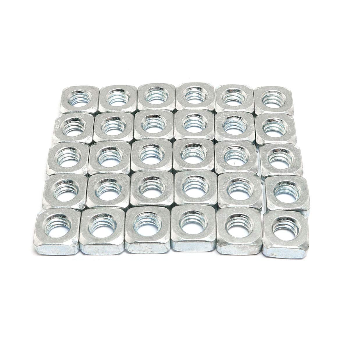 Galvanized Square Nuts - 1/4"-20 (30 Pack) -4
