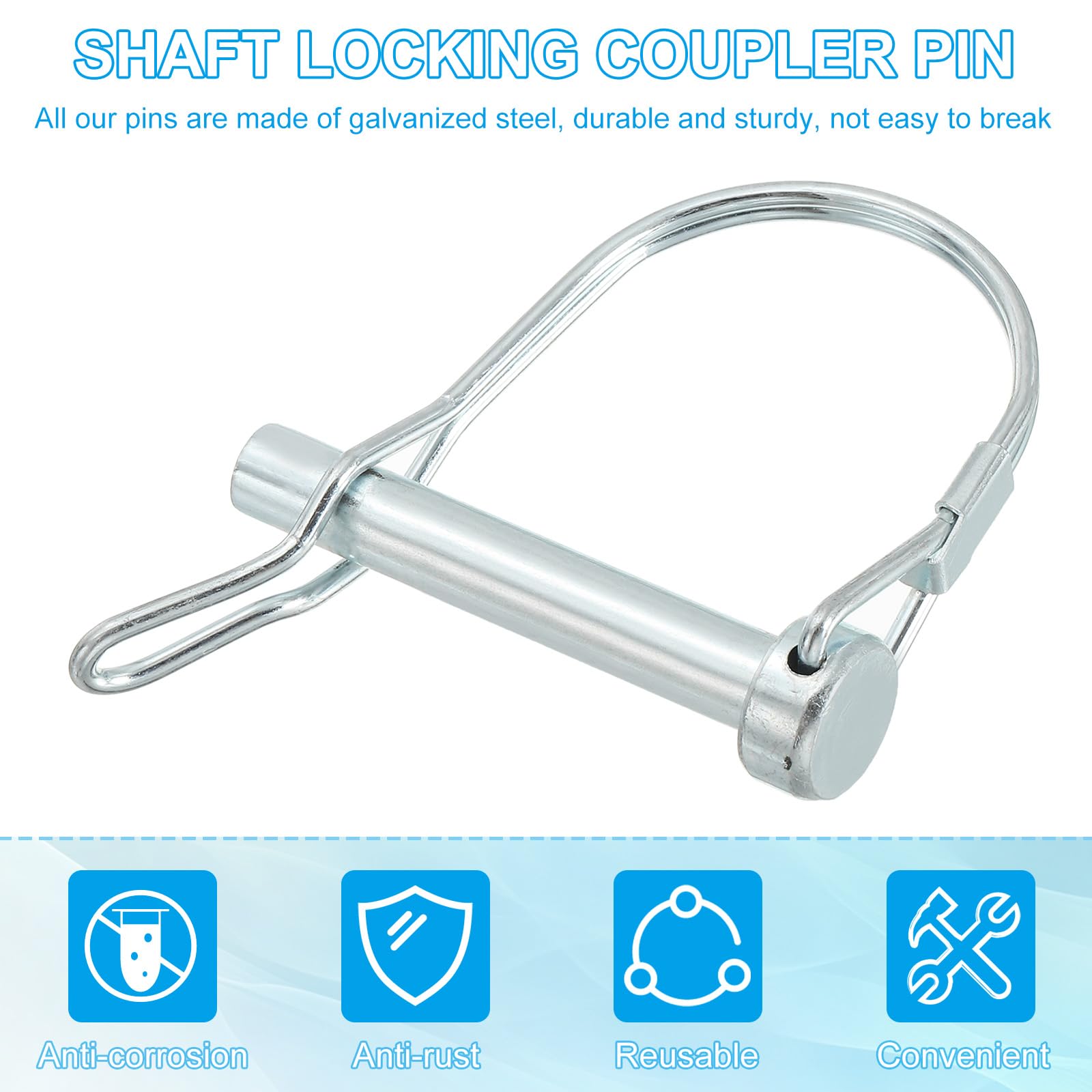 PATIKIL Shaft Locking Pin W Ear 1/4x2-3/4x1.57"(D*L*IW) - Image 4