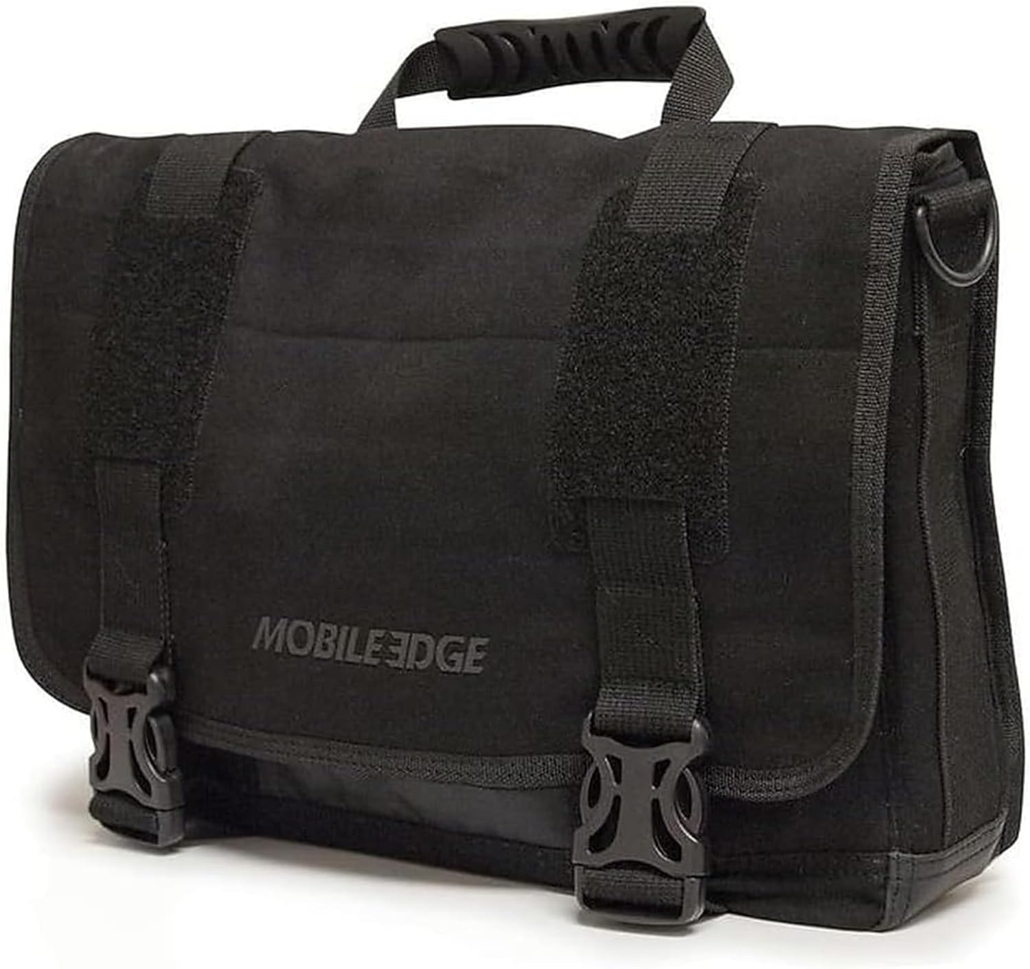 Mobile Edge ECO-Friendly Laptop Messenger Bag for Men and Women, for 14.1" PC and Compatible with MacBook 15", Cotton Canvas, Black