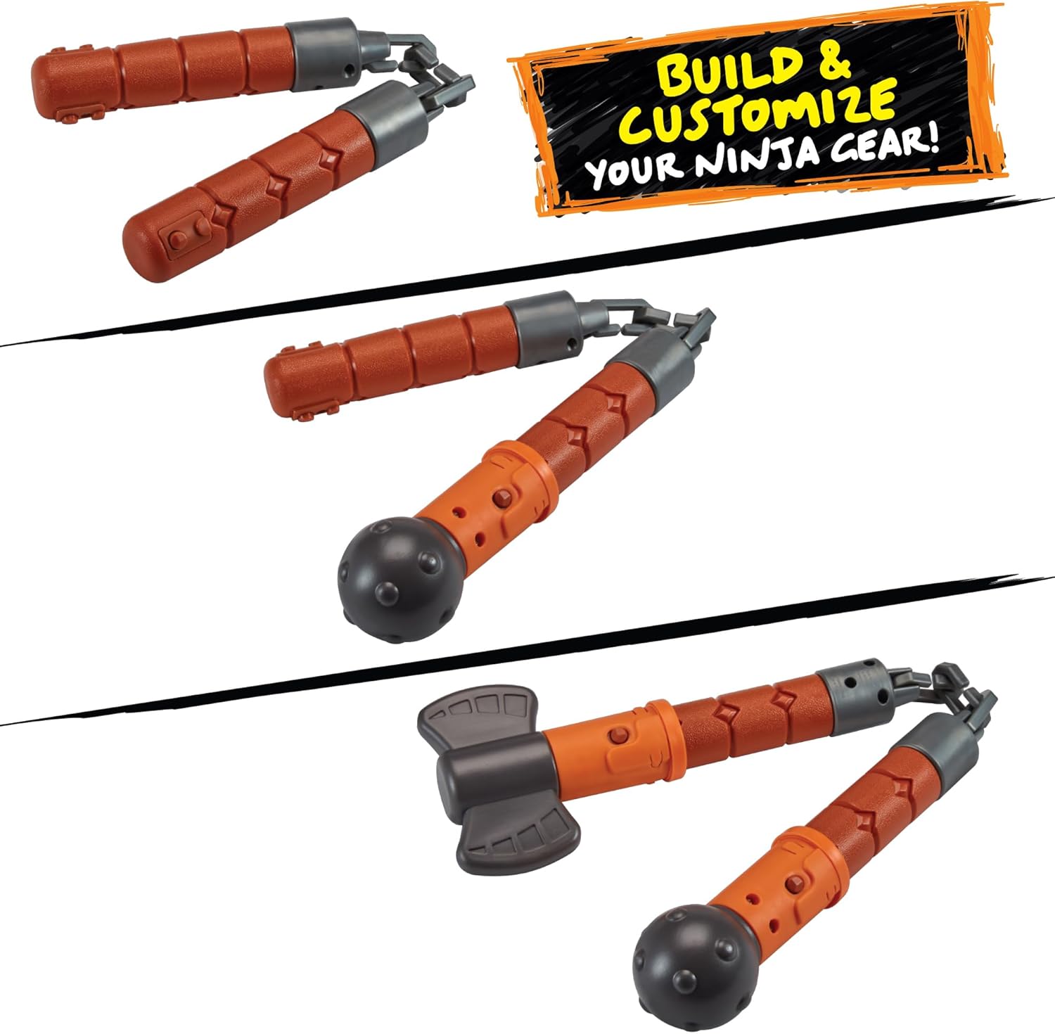 Tales of Teenage Mutant Ninja Turtles: Mutations Build N Battle Michelangelo Nunchuks Basic Role Play Set by Playmates Toys