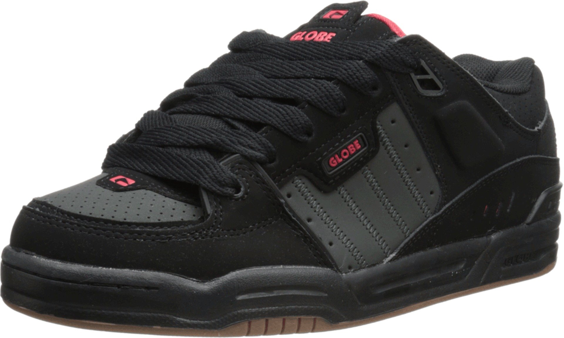 Globe Mens Fusion Skate Shoes, Black/Red/Night, 14 M US