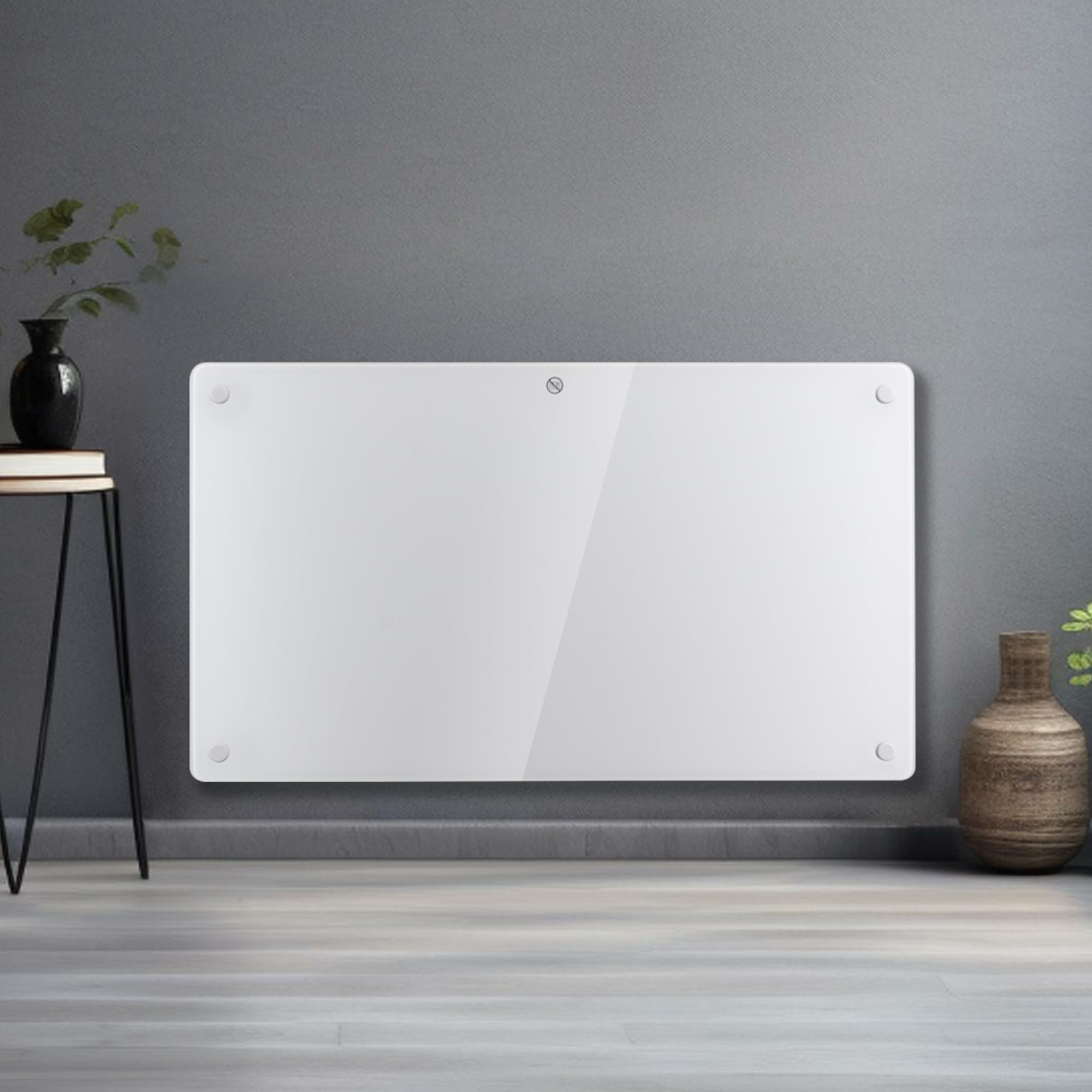 Futura 1500W White Glass Electric Radiator Heaters for Home, Bathroom Safe Electric Heater Setback Timer Lot 20 & Advanced Thermostat Control Wall Mounted or Floor Standing Low Energy Panel Heater