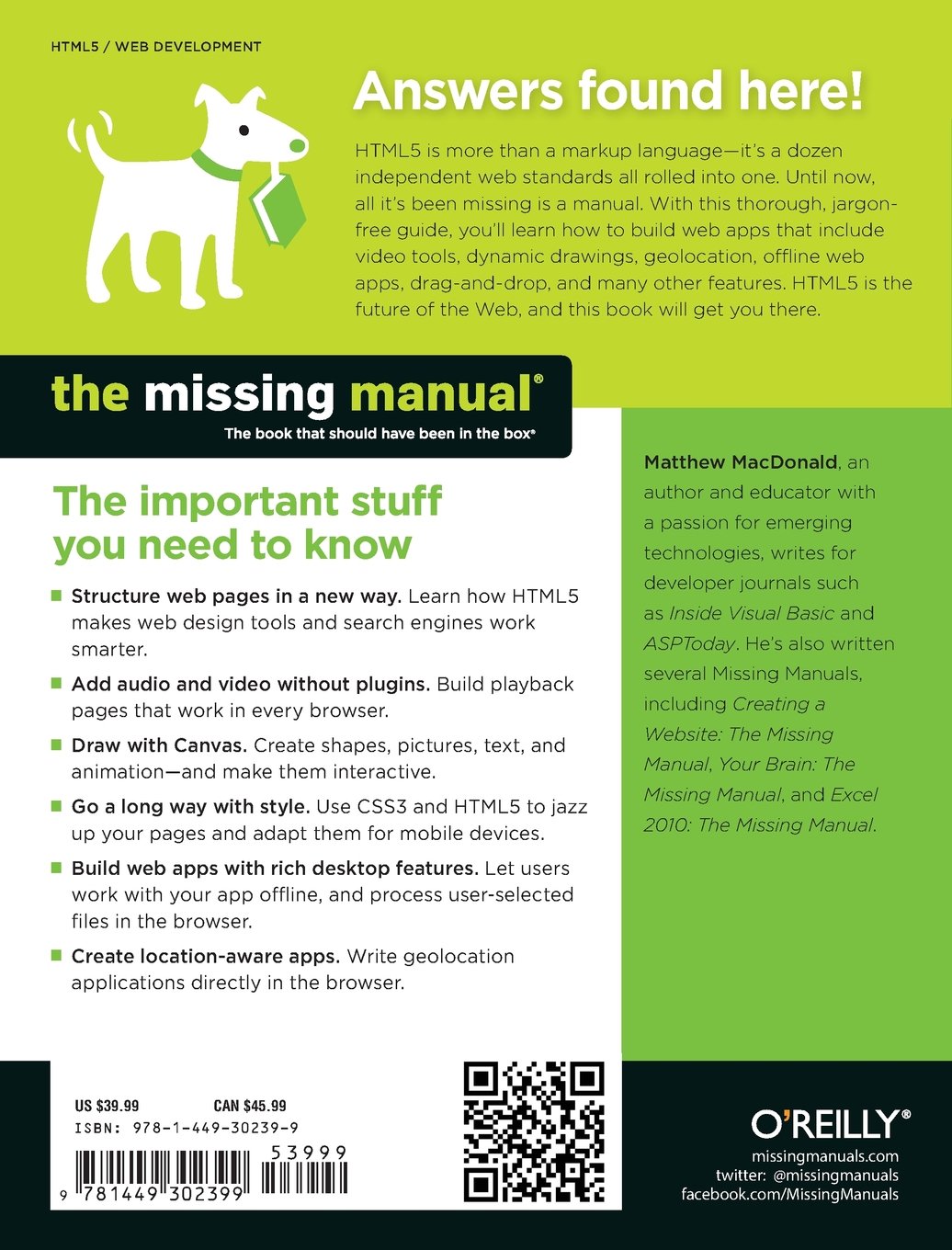 HTML5: The Missing Manual