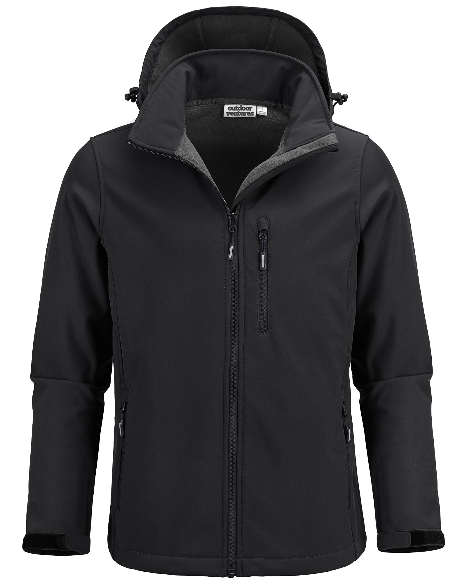 Kirkjubøur® Hestur Veste Softshell Homme 10 000 mm Tête Hydrostatique avec Capuche et Doublure en Polaire, Respirante et Imperméable avec Col Montant, Extérieur, bleu, XS