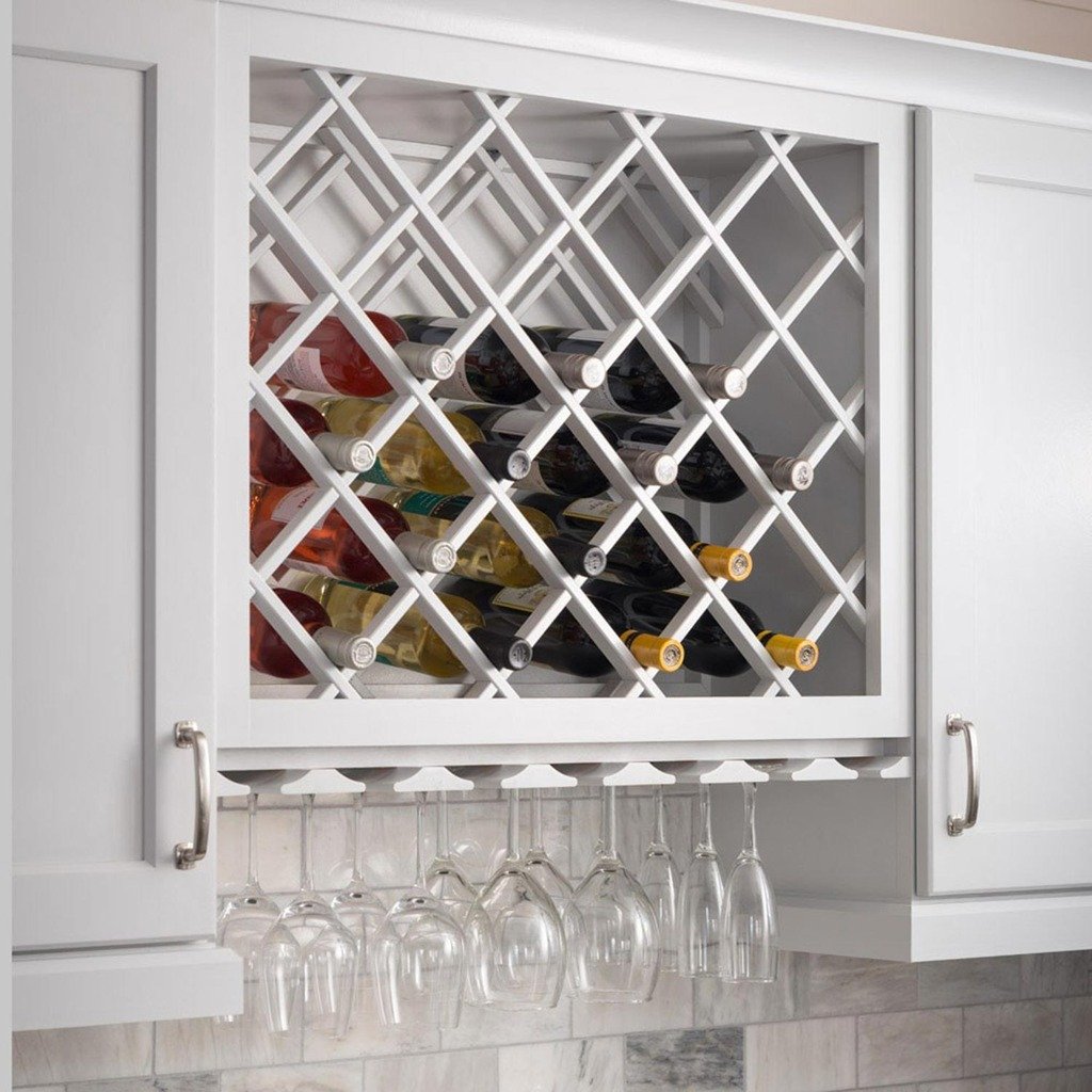Hardware Resources WR30-2ALD Wine Lattice Rack With Bevel, Alder